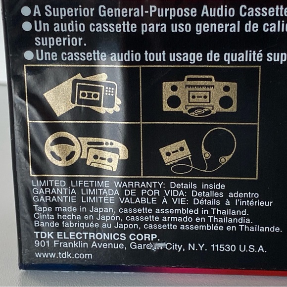 TDK D 90 Blank Cassette Tapes High Output ICEI/Type I -NEW Sealed NIP Set Of 3 - Picture 4 of 11